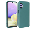 BAOHU Hoesje Geschikt voor de Samsung Galaxy A32 4G - Fashion Color Backcover Telefoonhoesje - Donker Groen
