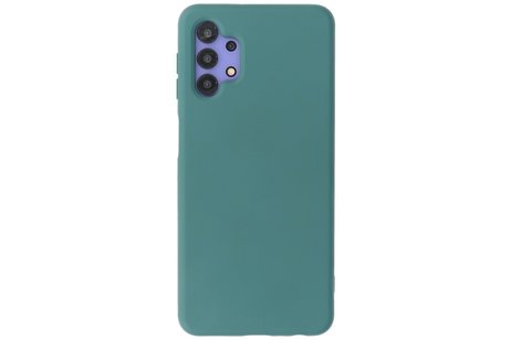BAOHU Hoesje Geschikt voor de Samsung Galaxy A32 4G - Fashion Color Backcover Telefoonhoesje - Donker Groen