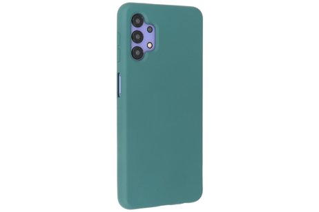 BAOHU Hoesje Geschikt voor de Samsung Galaxy A32 4G - Fashion Color Backcover Telefoonhoesje - Donker Groen