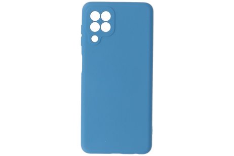 BAOHU Hoesje Geschikt voor de Samsung Galaxy A22 4G - Fashion Color Backcover Telefoonhoesje - Navy
