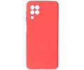 BAOHU Hoesje Geschikt voor de Samsung Galaxy A22 4G - Fashion Color Backcover Telefoonhoesje - Rood