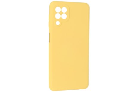 Hoesje Geschikt voor de Samsung Galaxy A22 4G - Fashion Color Backcover Telefoonhoesje - Geel