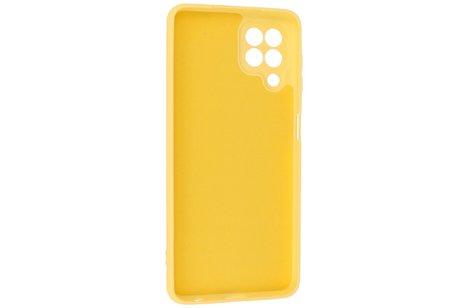 BAOHU Hoesje Geschikt voor de Samsung Galaxy A22 4G - Fashion Color Backcover Telefoonhoesje - Geel