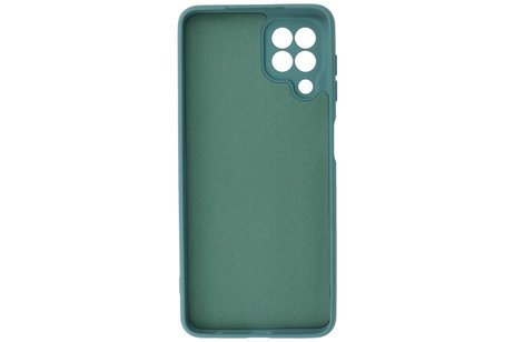 Hoesje Geschikt voor de Samsung Galaxy A22 4G - Fashion Color Backcover Telefoonhoesje - Donker Groen