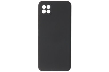 Hoesje Geschikt voor de Samsung Galaxy A22 5G - Fashion Color Backcover Telefoonhoesje - Zwart