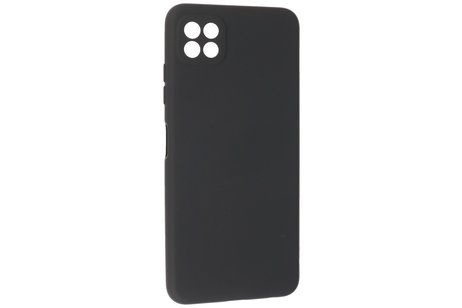 BAOHU Hoesje Geschikt voor de Samsung Galaxy A22 5G - Fashion Color Backcover Telefoonhoesje - Zwart
