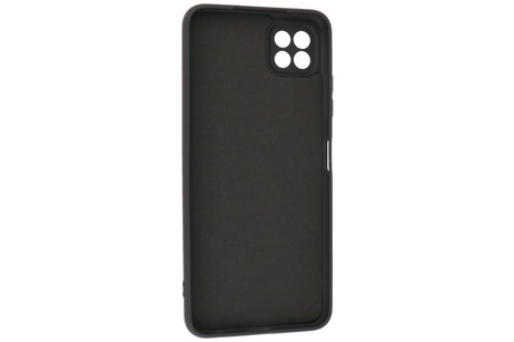 BAOHU Hoesje Geschikt voor de Samsung Galaxy A22 5G - Fashion Color Backcover Telefoonhoesje - Zwart