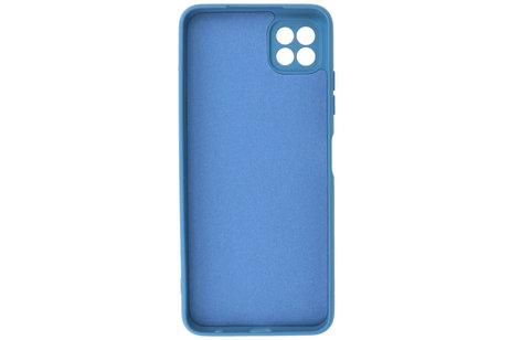 BAOHU Hoesje Geschikt voor de Samsung Galaxy A22 5G - Fashion Color Backcover Telefoonhoesje - Navy