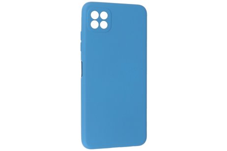BAOHU Hoesje Geschikt voor de Samsung Galaxy A22 5G - Fashion Color Backcover Telefoonhoesje - Navy