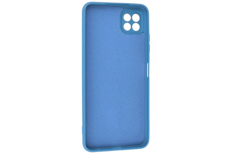 BAOHU Hoesje Geschikt voor de Samsung Galaxy A22 5G - Fashion Color Backcover Telefoonhoesje - Navy