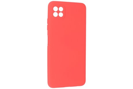 Hoesje Geschikt voor de Samsung Galaxy A22 5G - Fashion Color Backcover Telefoonhoesje - Rood