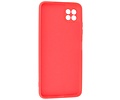 BAOHU Hoesje Geschikt voor de Samsung Galaxy A22 5G - Fashion Color Backcover Telefoonhoesje - Rood