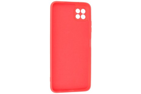 BAOHU Hoesje Geschikt voor de Samsung Galaxy A22 5G - Fashion Color Backcover Telefoonhoesje - Rood