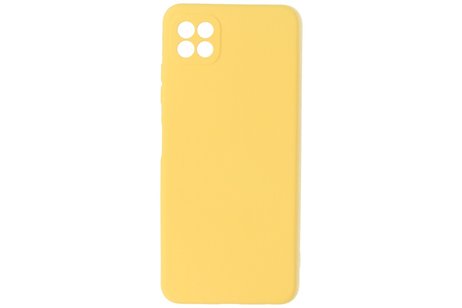 Hoesje Geschikt voor de Samsung Galaxy A22 5G - Fashion Color Backcover Telefoonhoesje - Geel