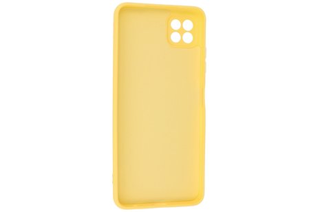 BAOHU Hoesje Geschikt voor de Samsung Galaxy A22 5G - Fashion Color Backcover Telefoonhoesje - Geel