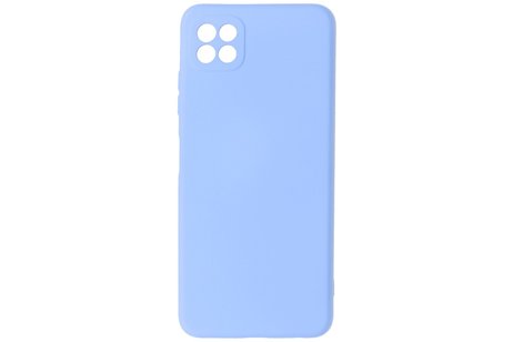 BAOHU Hoesje Geschikt voor de Samsung Galaxy A22 5G - Fashion Color Backcover Telefoonhoesje - Paars