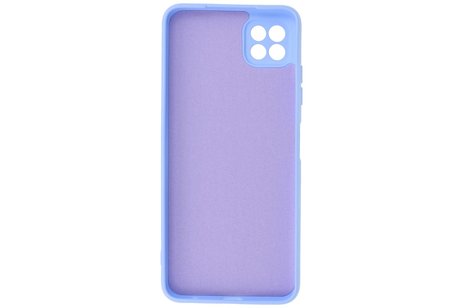 BAOHU Hoesje Geschikt voor de Samsung Galaxy A22 5G - Fashion Color Backcover Telefoonhoesje - Paars