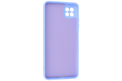 BAOHU Hoesje Geschikt voor de Samsung Galaxy A22 5G - Fashion Color Backcover Telefoonhoesje - Paars