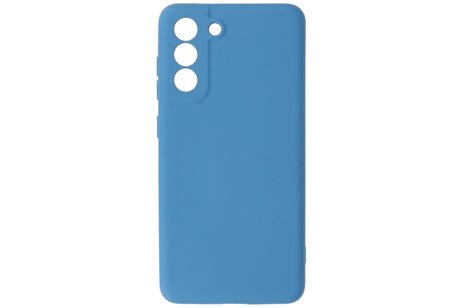 BAOHU Hoesje Geschikt voor de Samsung Galaxy S21 FE - Fashion Color Backcover Telefoonhoesje - Navy