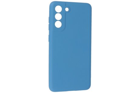 BAOHU Hoesje Geschikt voor de Samsung Galaxy S21 FE - Fashion Color Backcover Telefoonhoesje - Navy