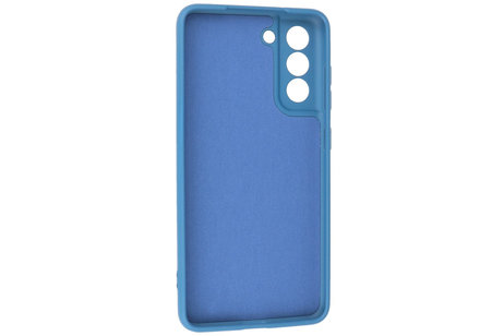 BAOHU Hoesje Geschikt voor de Samsung Galaxy S21 FE - Fashion Color Backcover Telefoonhoesje - Navy