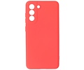 BAOHU Hoesje Geschikt voor de Samsung Galaxy S21 FE - Fashion Color Backcover Telefoonhoesje - Rood
