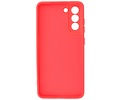 Hoesje Geschikt voor de Samsung Galaxy S21 FE - Fashion Color Backcover Telefoonhoesje - Rood