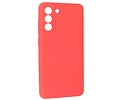 Hoesje Geschikt voor de Samsung Galaxy S21 FE - Fashion Color Backcover Telefoonhoesje - Rood