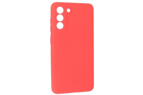 Hoesje Geschikt voor de Samsung Galaxy S21 FE - Fashion Color Backcover Telefoonhoesje - Rood