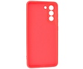 BAOHU Hoesje Geschikt voor de Samsung Galaxy S21 FE - Fashion Color Backcover Telefoonhoesje - Rood