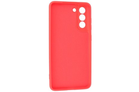 Hoesje Geschikt voor de Samsung Galaxy S21 FE - Fashion Color Backcover Telefoonhoesje - Rood