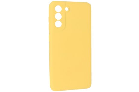 BAOHU Hoesje Geschikt voor de Samsung Galaxy S21 FE - Fashion Color Backcover Telefoonhoesje - Geel