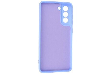 Hoesje Geschikt voor de Samsung Galaxy S21 FE - Fashion Color Backcover Telefoonhoesje - Paars