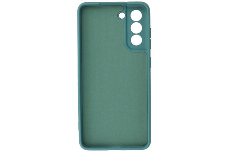 BAOHU Hoesje Geschikt voor de Samsung Galaxy S21 FE - Fashion Color Backcover Telefoonhoesje - Donker Groen