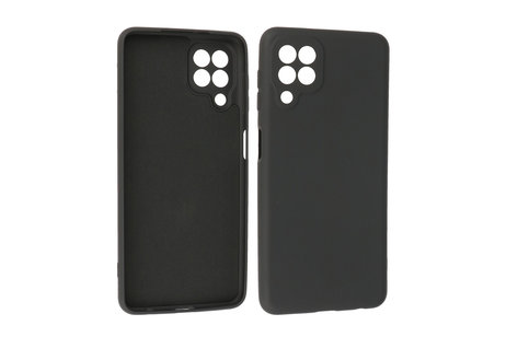 BAOHU Hoesje Geschikt voor de Samsung Galaxy A22 4G - Fashion Color Backcover Telefoonhoesje - Zwart