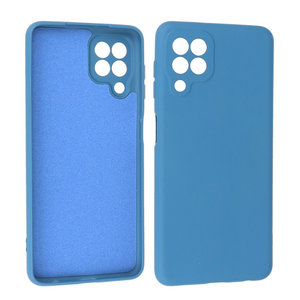 BAOHU Hoesje Geschikt voor de Samsung Galaxy A22 4G - Fashion Color Backcover Telefoonhoesje - Navy