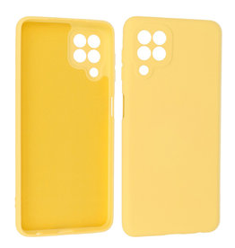 BAOHU Samsung Galaxy A22 4G Hoesje Fashion Backcover Telefoonhoesje Geel