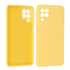 BAOHU Hoesje Geschikt voor de Samsung Galaxy A22 4G - Fashion Color Backcover Telefoonhoesje - Geel