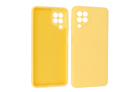 BAOHU Hoesje Geschikt voor de Samsung Galaxy A22 4G - Fashion Color Backcover Telefoonhoesje - Geel
