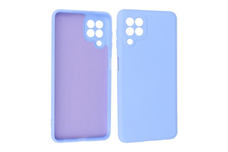 Hoesje Geschikt voor de Samsung Galaxy A22 4G - Fashion Color Backcover Telefoonhoesje - Paars