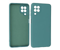 BAOHU Hoesje Geschikt voor de Samsung Galaxy A22 4G - Fashion Color Backcover Telefoonhoesje - Donker Groen