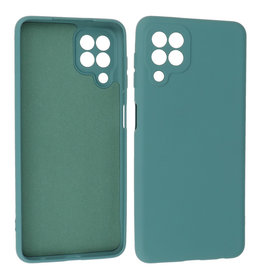 BAOHU Samsung Galaxy A22 4G Hoesje Fashion Backcover Telefoonhoesje Donker Groen