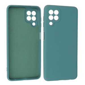 Hoesje Geschikt voor de Samsung Galaxy A22 4G - Fashion Color Backcover Telefoonhoesje - Donker Groen