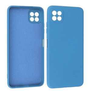 BAOHU Hoesje Geschikt voor de Samsung Galaxy A22 5G - Fashion Color Backcover Telefoonhoesje - Navy