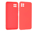 BAOHU Hoesje Geschikt voor de Samsung Galaxy A22 5G - Fashion Color Backcover Telefoonhoesje - Rood