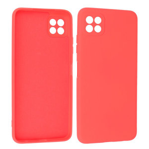BAOHU Hoesje Geschikt voor de Samsung Galaxy A22 5G - Fashion Color Backcover Telefoonhoesje - Rood