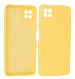 BAOHU Samsung Galaxy A22 5G Hoesje Fashion Backcover Telefoonhoesje Geel