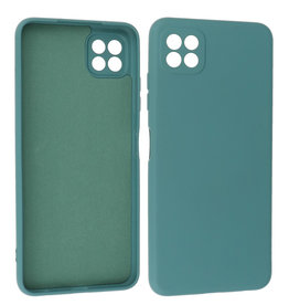 BAOHU Samsung Galaxy A22 5G Hoesje Fashion Backcover Telefoonhoesje Donker Groen