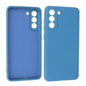 BAOHU Hoesje Geschikt voor de Samsung Galaxy S21 FE - Fashion Color Backcover Telefoonhoesje - Navy
