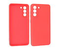 Hoesje Geschikt voor de Samsung Galaxy S21 FE - Fashion Color Backcover Telefoonhoesje - Rood